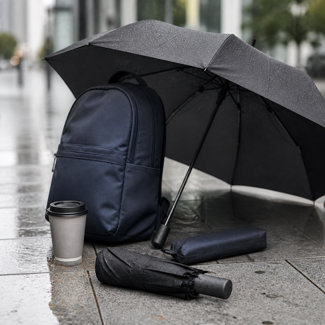 Folding umbrellas for everyday carry and commuting
